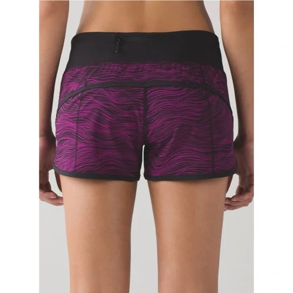 Lululemon Speed Short 2.5” Life Lines Polar Pink & Black - Picture 2 of 14